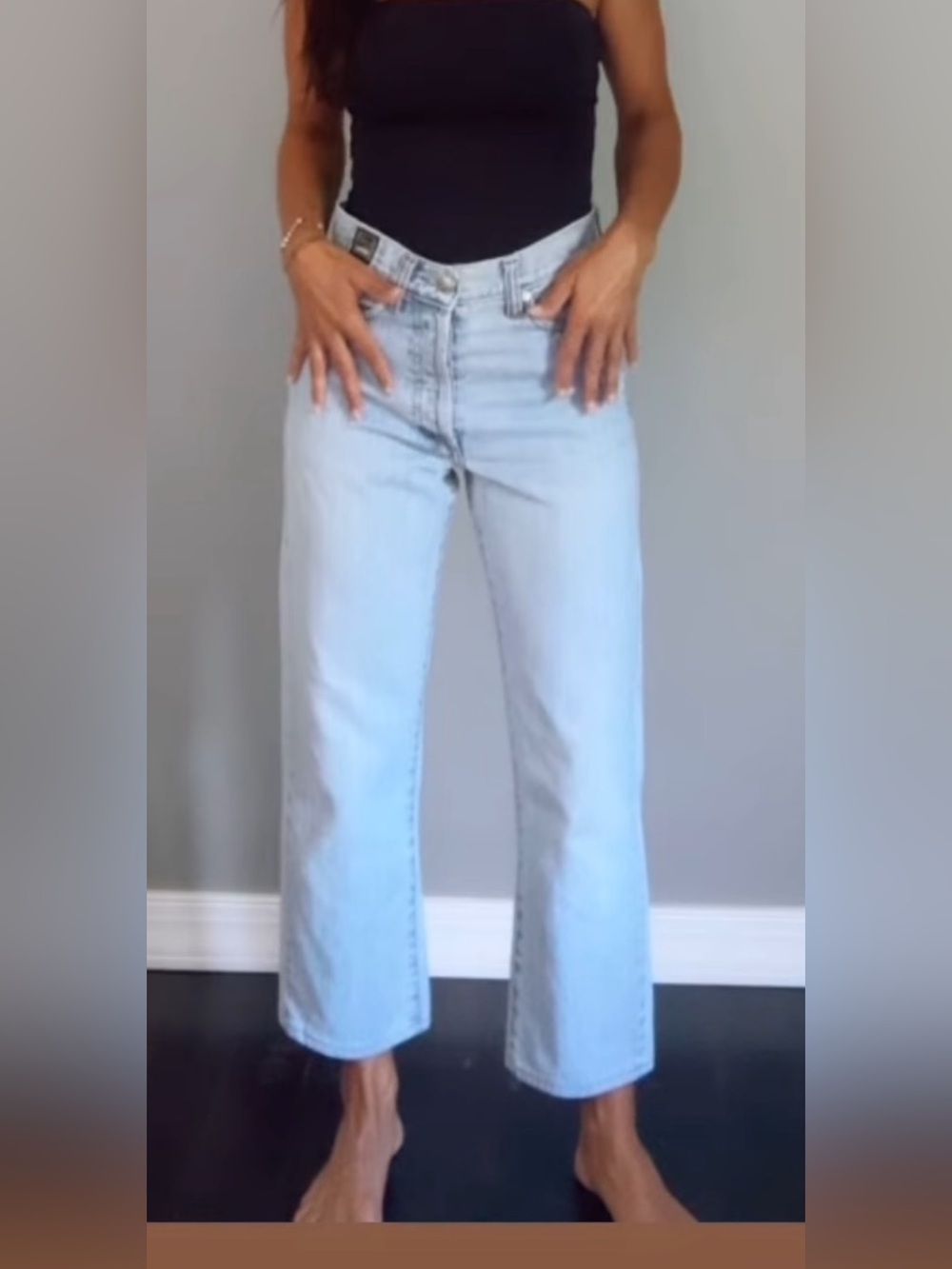 Versace Light Blue Straight-Leg Jeans